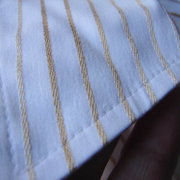 Worthington Woman Stretch Button Front SHIRT, 3X, White w/Gold Stripe NWOT - Picture 10 of 11